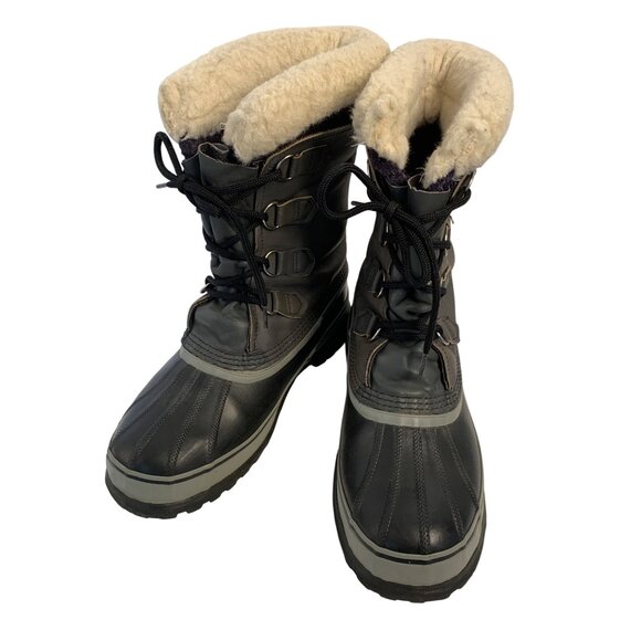 Sorel Mens Caribou Waterproof Winter Boots Size 8 Canada Wool Lined 8972 - Picture 11 of 15